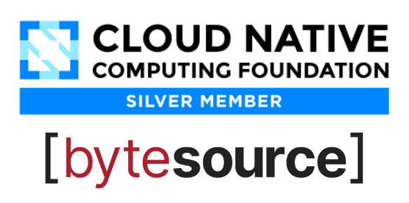 Cloud Natvie Computing Foundation Logo with ByteSource Logo